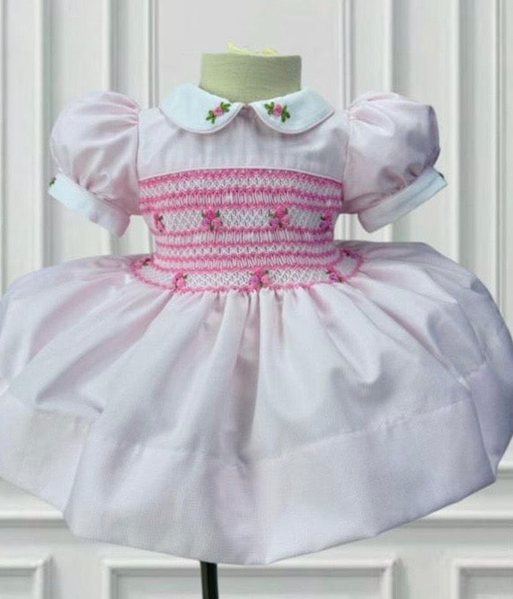 🌸 Pink Blossom Hand-Smocked Dress 🌸
