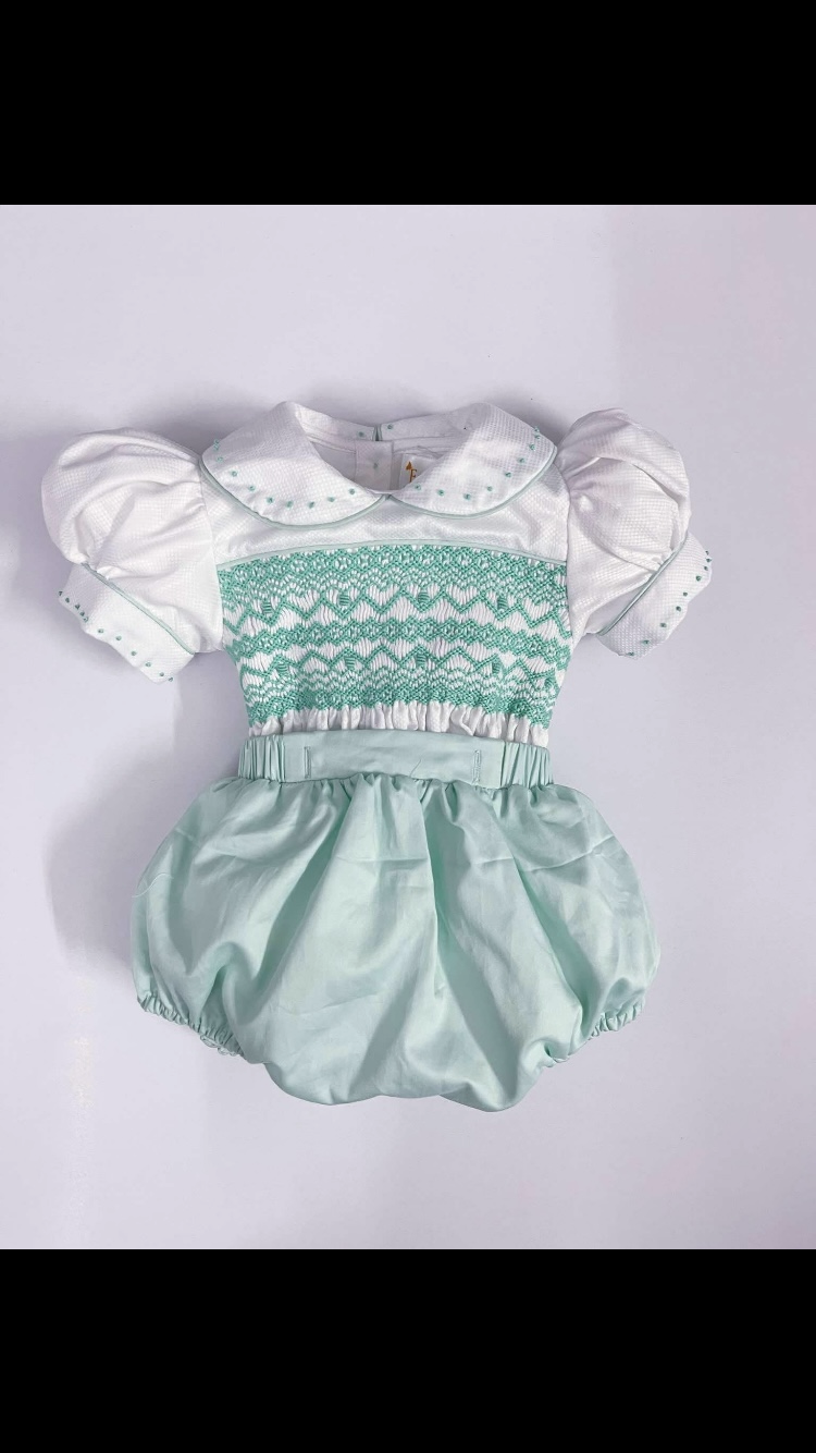Boys’ Mint Smocked Suit 🩵✨