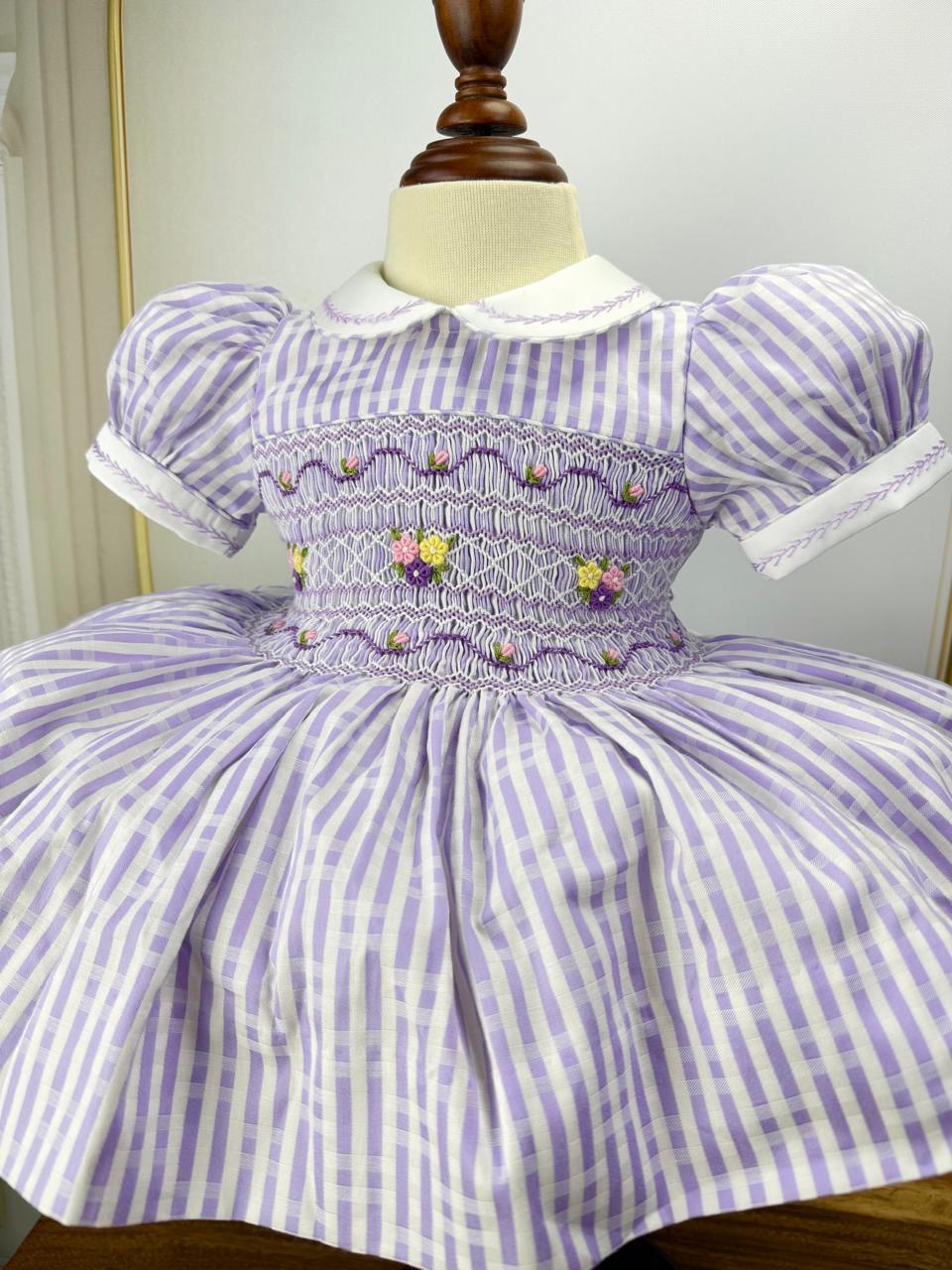 💜 Lavender Blossom Hand-Smocked Dress 💜 ￼