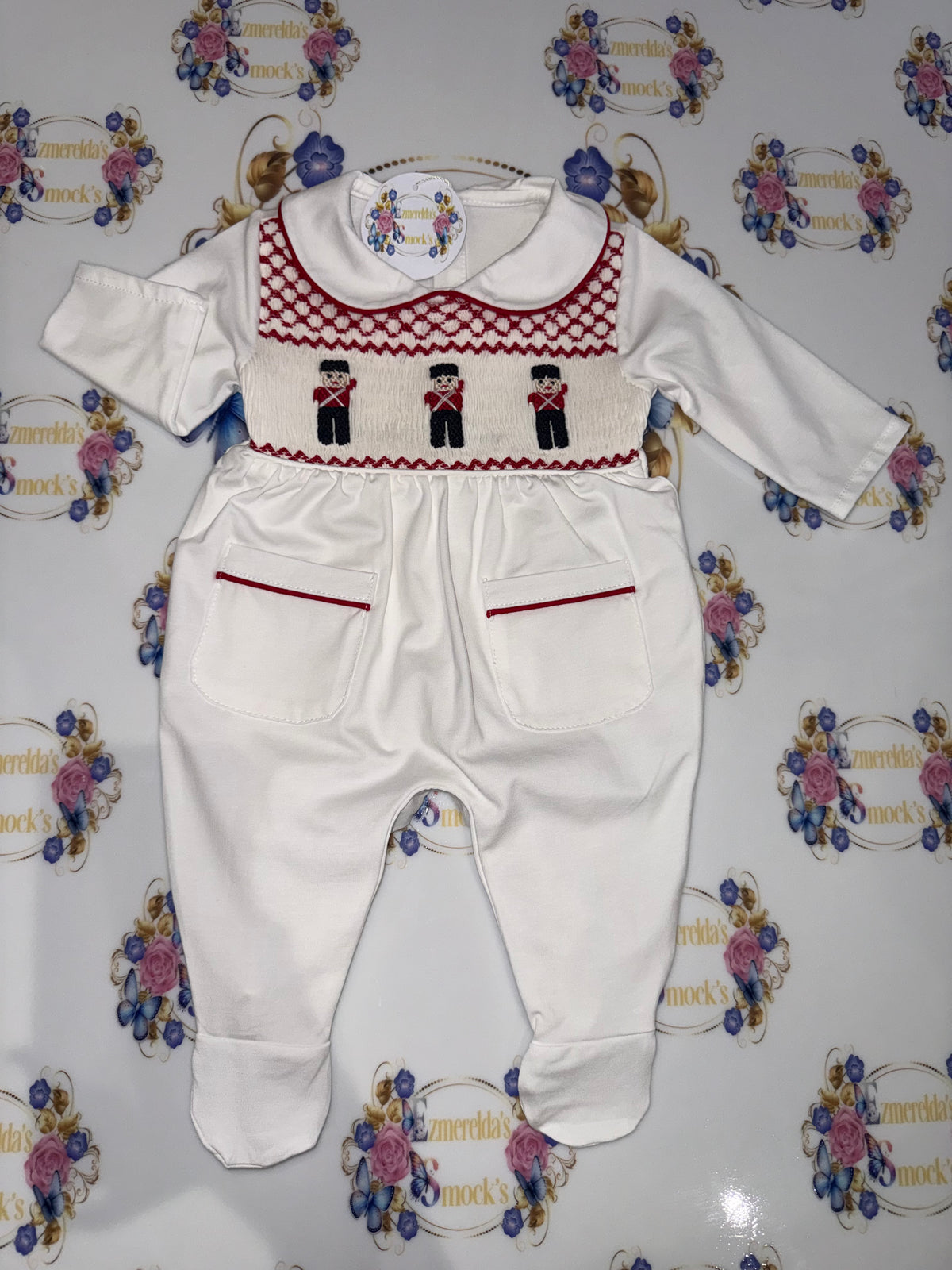 The Little Soldier Smocked Babygrow ❤️💂