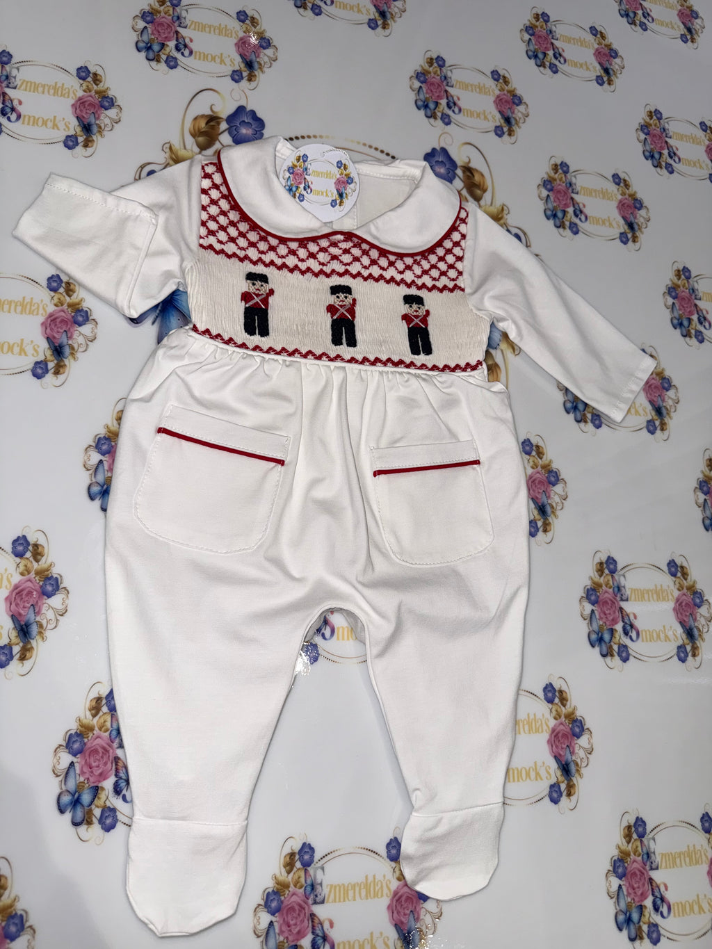 The Little Soldier Smocked Babygrow ❤️💂