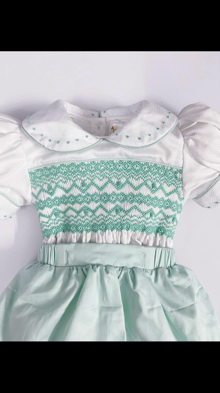Boys’ Mint Smocked Suit 🩵✨