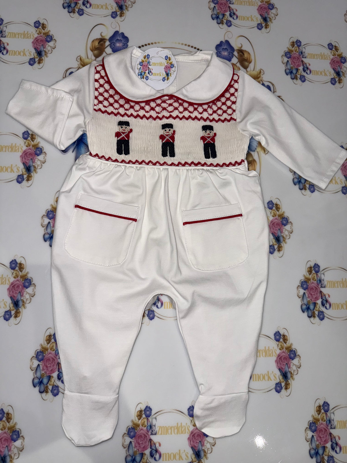 The Little Soldier Smocked Babygrow ❤️💂