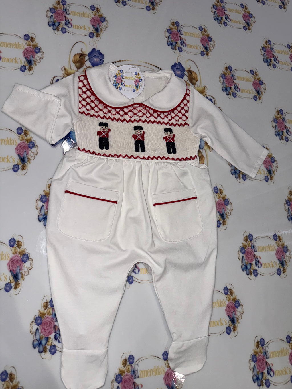 The Little Soldier Smocked Babygrow ❤️💂