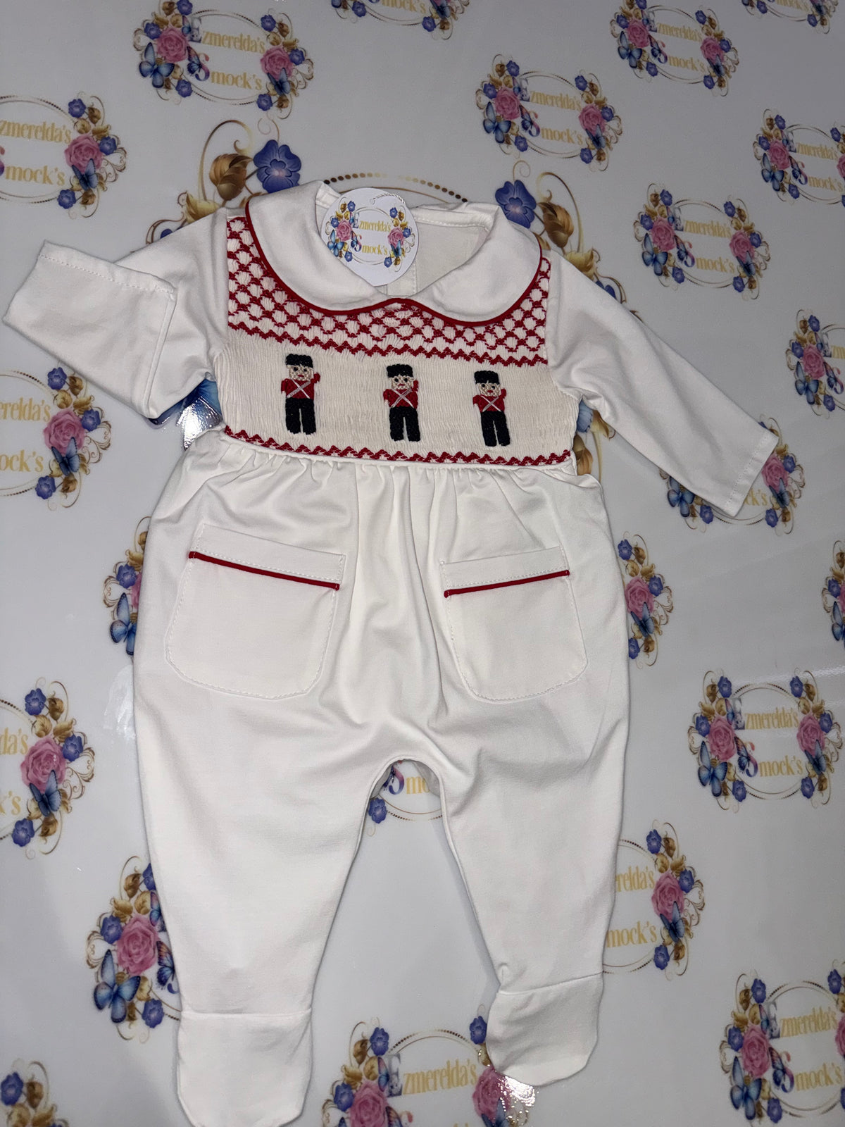 The Little Soldier Smocked Babygrow ❤️💂