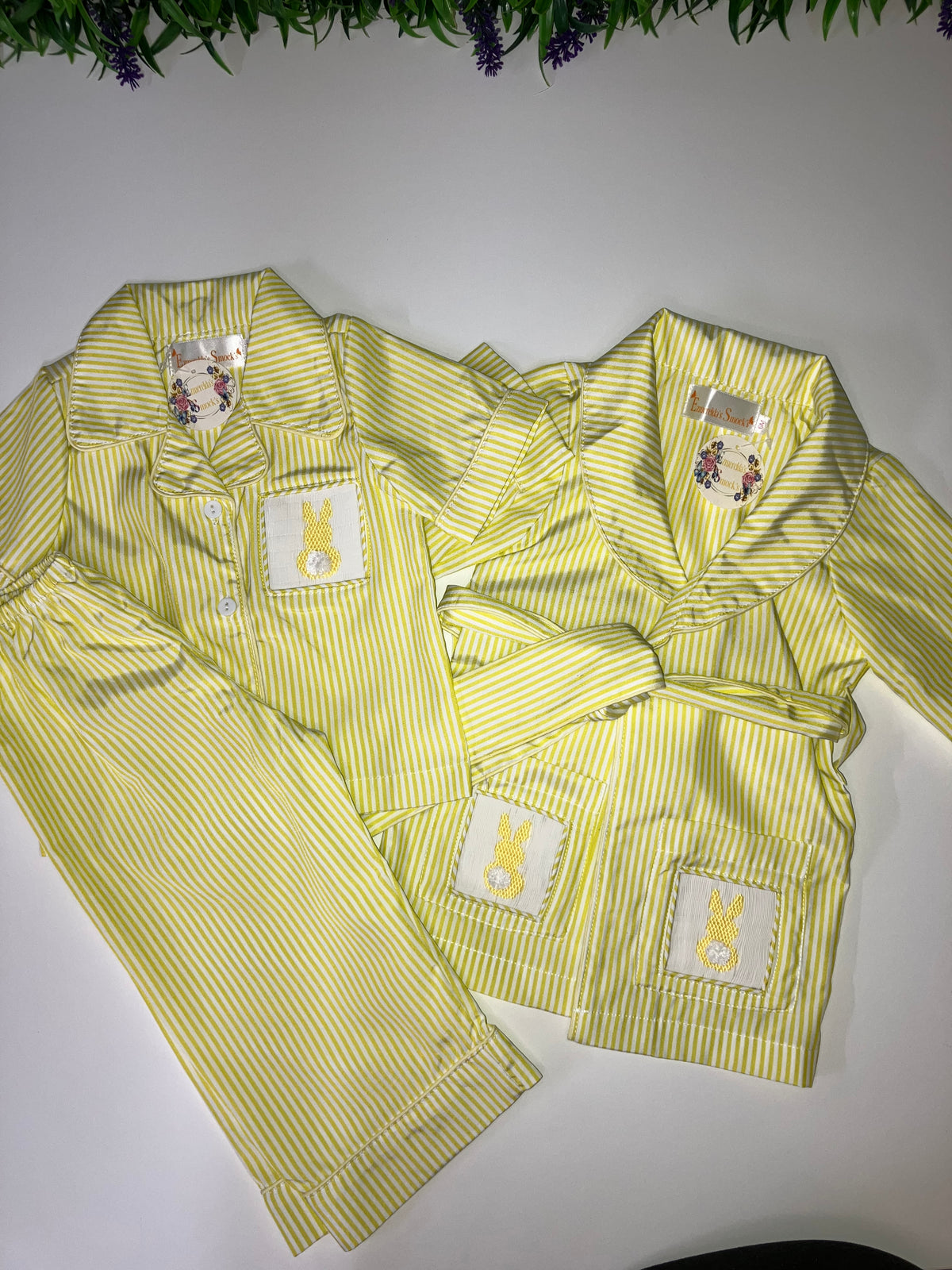 Boys’ Yellow Stripe Pyjama Set 💛✨