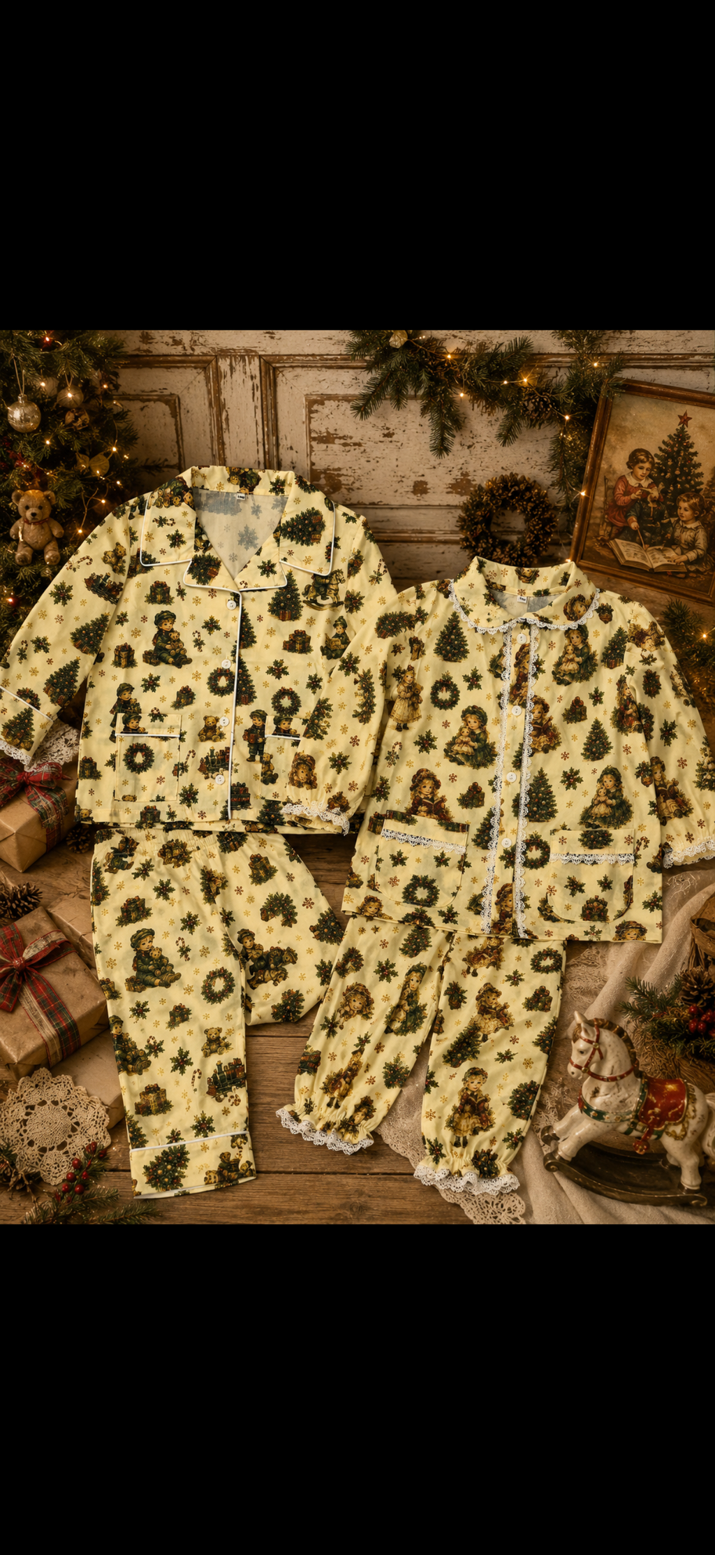 🎄 Vintage Christmas Boys Pyjama Set